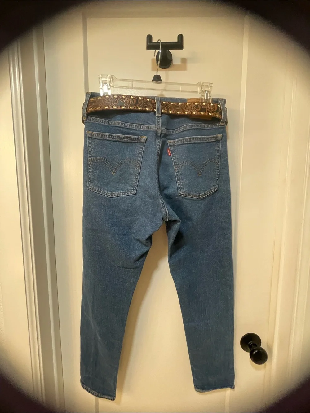Levis Wedgie Skinny Jeans Womens Size 29 Medium Wash Button Fly Denim